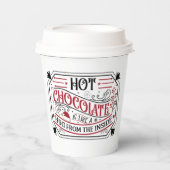 feestelijke kerstfeestelijke chocolade papieren bekers (Voorkant)