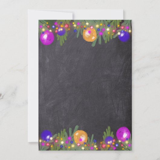 feestelijke kerstfeestelijke feestdag in vi kaart (Achterkant)