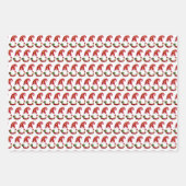 feestelijke kerstfeestelijke gnomen getild inpakpapier vel (Voorkant 2)