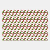 feestelijke kerstfeestelijke gnomen getild inpakpapier vel (Voorkant)