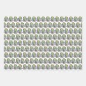 feestelijke kerstfeestelijke gnomen getild inpakpapier vel (Voorkant 2)