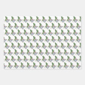 feestelijke kerstfeestelijke gnomen getild inpakpapier vel (Voorkant)