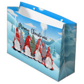 feestelijke kerstfeestelijke gnomen groot cadeauzakje (Voorkant Gekanteld)