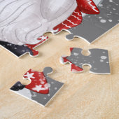 feestelijke kerstfeestelijke gnomen puzzel legpuzzel (Zijkant)