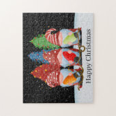 feestelijke kerstfeestelijke gnomen puzzel legpuzzel (Verticaal)