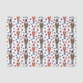 feestelijke kerstfeestelijke nootkraker betegeld tissuepapier (Voorkant)