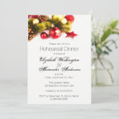 feestelijke kerstfeestelijke repetitie uitnodiging (Staand voorkant)