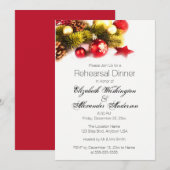 feestelijke kerstfeestelijke repetitie uitnodiging (Voorkant / Achterkant)