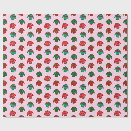 feestelijke kerstfeestelijke roze roze kerstcadeau cadeaupapier (Vlak)