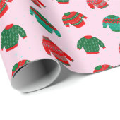 feestelijke kerstfeestelijke roze roze kerstcadeau cadeaupapier (Rol Hoek)