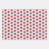 feestelijke kerstfeestelijke roze roze kerstcadeau inpakpapier vel (Voorkant 3)