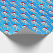 feestelijke kerstfeestelijke walvisliefhebbers get cadeaupapier (Hoek)