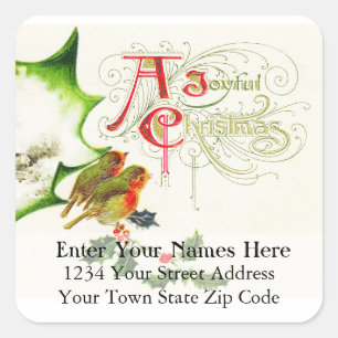 feestelijke kerstfeestjes vierkante sticker