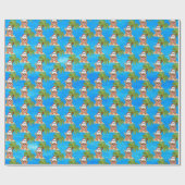 feestelijke kerstfeestkerstfeestdag cadeaupapier (Vlak)