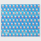 feestelijke kerstfeestkerstfeestdag cadeaupapier (Vlak)