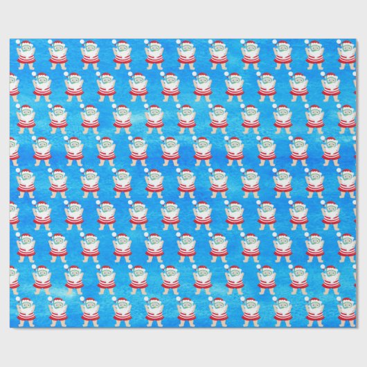 feestelijke kerstfeestkerstfeestdag cadeaupapier (Vlak)