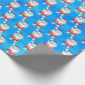 feestelijke kerstfeestkerstfeestdag cadeaupapier (Hoek)