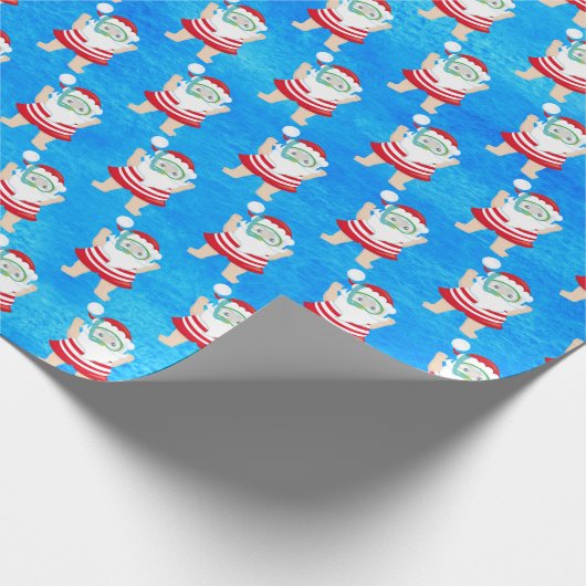 feestelijke kerstfeestkerstfeestdag cadeaupapier (Hoek)