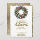 Feestelijke kerstfeestkrans kaart (Voorkant / Achterkant)