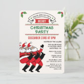 Feestelijke kerstfeestuitnodiging kaart (Staand voorkant)