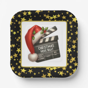 Feestelijke Kerstfilm avond feest Papieren Bordje