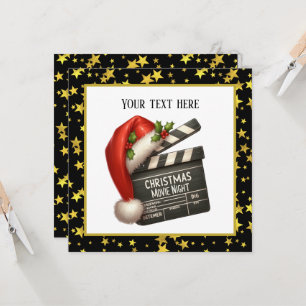 Feestelijke kerstfilm avondfeest kaart