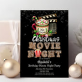 Feestelijke Kerstfilm Night Cocoa Popcorn Party Kaart