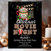 Feestelijke Kerstfilm Night Cocoa Popcorn Party Kaart