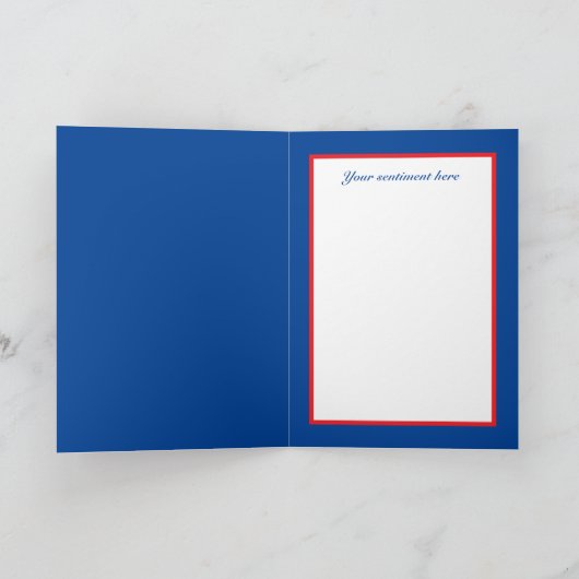 Feestelijke kerstflamingo en sentiment feestdagen kaart (Binnen)