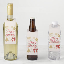 Feestelijke Kerstflessenlabels | Kerstwijncadeau  Flessenhanger