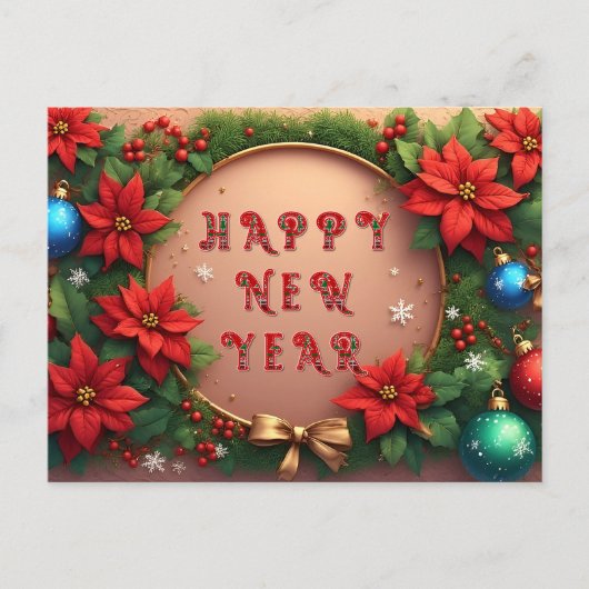 Feestelijke Kerstframe Feestdagenkaart (Voorkant)