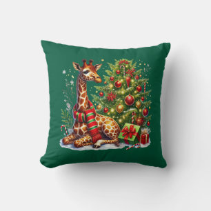 Feestelijke Kerstgiraf Vakantie Kussen