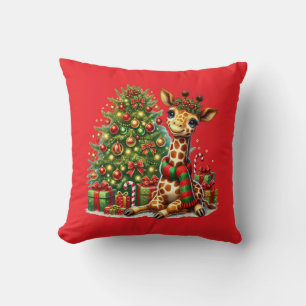 Feestelijke Kerstgiraf Vakantie Kussen