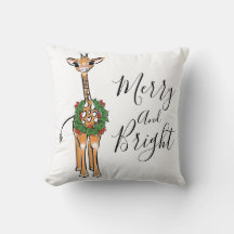 feestelijke kerstGiraffes, rode groene Holly-hars