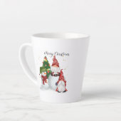 feestelijke kerstgnomen feestdag latte Mok (Linkerhoek)