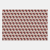 feestelijke kerstgnomen inpakpapier vel (Voorkant)