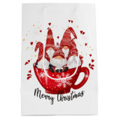 feestelijke kerstgnomen medium cadeauzakje (Achterkant)