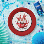 feestelijke kerstgnomen papieren bordje (Feest)