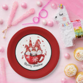 feestelijke kerstgnomen papieren bordje (Feest)