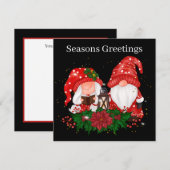 feestelijke kerstgnoom voegt sentiment toe feestdagenkaart (Voorkant / Achterkant)