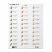 Feestelijke Kerstgroen Adres Etiket (Full Sheet)