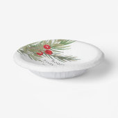 Feestelijke Kerstgroen Bruidsbruiloft Papieren Kommen (Gebogen)