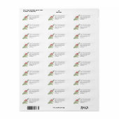 Feestelijke Kerstgroen Foto Adres Etiket (Full Sheet)
