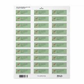 Feestelijke Kerstgroen Foto Adres Etiket (Full Sheet)