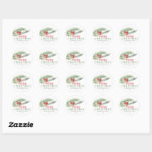 Feestelijke Kerstgroen Ronde Sticker (Vel)