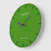 Feestelijke Kerstgroene Overmaatse Wandklok (Hoek)