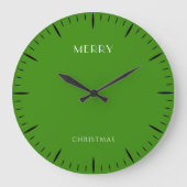 Feestelijke Kerstgroene Overmaatse Wandklok (Voorkant)