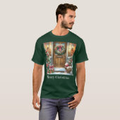 Feestelijke Kerstgroet Groen T-shirt (Voorkant volledig)