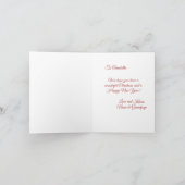 Feestelijke kerstgroet voor eenhoorn kaart (Binnen)