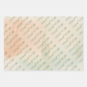 Feestelijke Kerstgroeten Vakantie Inpakpapier Vel (Voorkant 2)